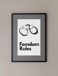 Femdom Rules Printable Wall Art Download and Print / - Etsy