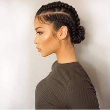 Cornrows Bun Hair Styles Natural Hair Styles Long Hair Styles