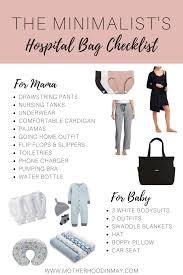 The Minimalist S Hospital Bag Hospital Bag Baby Hospital Bag Hospital Bag Checklist