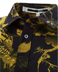 This tool can help create textile designs, wrapping papers, and backgrounds in other graphic projects. Mcq By Alexander Mcqueen Mens Darkest Black Floral Pattern Shirt