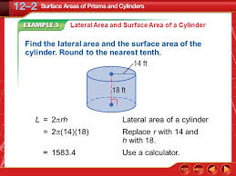 Step 1 address the formula, input parameters and values radius = 3 in Splash Screen Then Now You Found Areas Of Polygons Find Lateral Areas And Surface Areas Of Prisms Find Lateral Areas And Surface Areas Of Cylinders Ppt Download