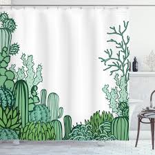 See more ideas about cactus shower curtain, western home decor, western decor. Cactus Shower Curtain Arizona Desert Themed Doodle Cactus Staghorn Buckhorn Ocotillo Plants Fabric Bathroom Set With Hooks Green Pale Green Seafoam By Ambesonne Walmart Com Walmart Com