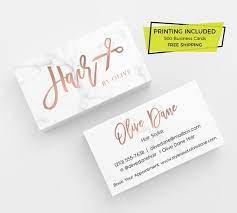 Need more than one business card? Marble Rose Gold Hair Stylist Business Card 500 Printed Etsy In 2021 Loyalty Card Design Salon Business Cards Loyalty Card