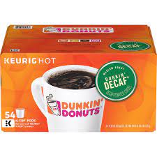 Latte, brewed coffee, dunkaccino, decaf, and more. Dunkin Donuts Decaf Coffee K Cups Medium Roast 54 Ct Walmart Com Walmart Com
