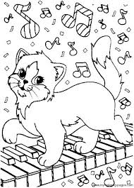 Cat Playing The Piano Coloring Page Lustige Malvorlagen Ausmalbilder Malbuch Vorlagen