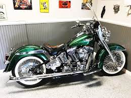 Mother Road Customs 2000 2017 Softail With Our Brown Leather Tractor Seat And Seat Conversion Mounting Kit Harley Softail Harley Bikes Harley Davidson