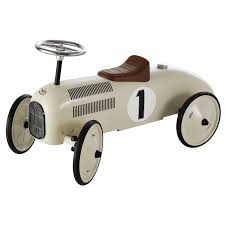 porteur voiture en metal blanc creme l 76 cm vintage mouton a bascule metal blanc blanc creme