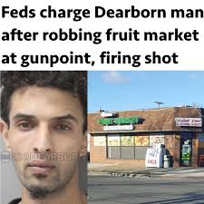 A Dearborn man was charged after authorities allege he robbed a Dearborn  supermarket at gunpoint. Abdulawahab Musleh, 28, was charged federally for  a robbery that took place at the Al-Bushra Market located