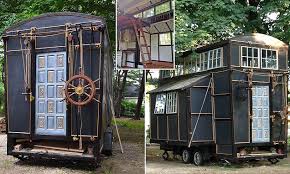 Couple S Tiny House Was Built Entirely From Torn Down Movie Sets Tiny House Loft Tiny House Big Living Tiny House