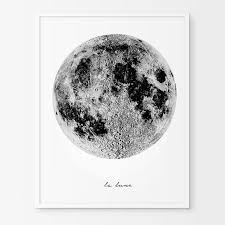 La Lune Moon Poster Vintage Luna Print Moon Art Bedroom Decor Dorm Room Art Oversized Art Affiche Scandinave Moon Pr Moon Wall Art Moon Art Moon Poster