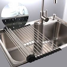 Angelbubbles Egouttoir Grille Sechage En Acier Inoxydable Pliable Detachable Au Dessus De Evier Pour Nettoyage L 19 68 X 12 Egouttoir Claies De Sechage Evier