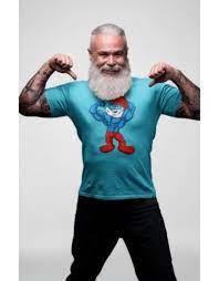 Bearded Shirts Muscle Papa Smurf - GET BOOKED