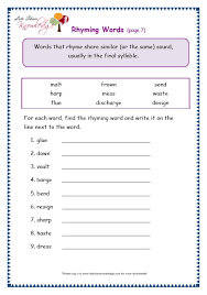 If two words sound the same or have the same ending sound, they rhyme. Grade 3 Grammar Topic 32 Rhyming Worksheets Lets Share Knowledge