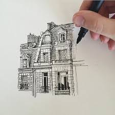 Art Drawing Pen Sketch Illustration Linedrawing Paris France Architecture Architecture Drawing Drawings Art Drawings