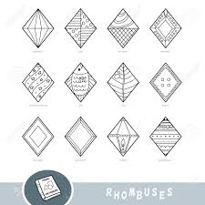 Check out our octagon shaped selection for the very best in unique or custom, handmade pieces from our shops. Black And White Set Of Rhombus Shape Objects Visual Dictionary Royalty Free Cliparts Vectors And Stock Illustration Image 105698188
