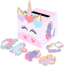 Download the free template to make your own magical panda unicorn valentine box here: Amazon Com Valentine Boxes For Kids Unicorn Valentines Day Cards For Classroom Exchange 1 Mailbox 32 Valentine Cards 1 Teacher Card Office Products
