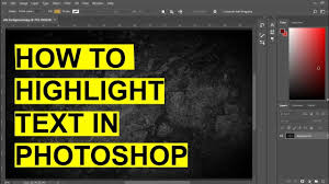 Next, use the rectangular marquee tool to create a rectangular selection around half of the profile image. How To Highlight Text In Photoshop Youtube