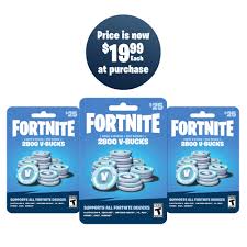 Where to buy fortnite gift cards. Fortnite 59 97 In Game Currency Gift Cards 3pk 19 99 Cards 8400 V Bucks All Devices Gearbox Walmart Com Walmart Com