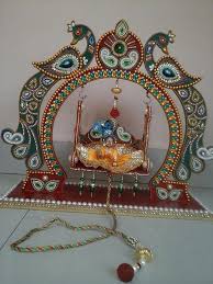 Best Zula For Kanha Janmashtami Decoration Diwali Craft Thali Decoration Ideas