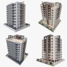 Free Building Apartment 3d Model Turbosquid 1315556 In 2020 Concept Models Architecture Architectural House Plans 3d Model