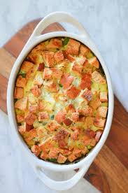 Savory Breakfast Bread Pudding Recipe Vegetable Entrees Healthy Party Food Savory Bread Puddings