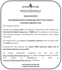 Sarawak energy's retail and operations arm, syarikat sesco berhad (sesco) is changing the operating hours of its counter service in kuching, sibu, bintulu and miri to 8.30am to 4pm daily, effective wednesday, 1st march 2017. Keep The State S Existing Rm20 Power Tariff Rebate To Go Along With New Rm40 One Chong Borneo Post Online