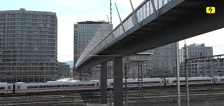The negrellisteg will link the zollstrasse / klingenstrasse area to the europaallee development (approx. 2unxzsrir Pbbm