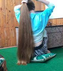 Video Orysya S Hair Play On The Floor Long Hair Styles Long Hair Ponytail Bun Hairstyles For Long Hair