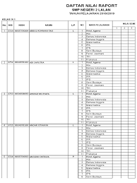 Pada artikel ini admin akan membagikan sebuah aplikasi yang tentunya akan membantu bapak dan ibu dalam memproses nilai siswa pada jenjang smp. Daftar Nilai Raport Semester 1 5 Kelas Ix 2019