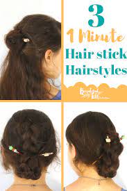 One Minute Hair Stick Hairstyles Hair Styles Bun Hairstyles Diy Hairstyles