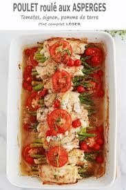 Poulet Roule Aux Asperges Sur Lit De Tomates Recipe In 2020 Food Blog Recipes Food