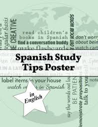 Learn how to speak spanish with a private tutor online. Tips For Studying Spanish Poster In English By Kid World Citizen