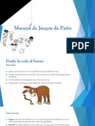 Exponer que la forma de los verbos en los instructivos es el infinitivo. Manual De Patio De Juegos