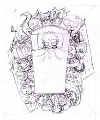Primordial Noodles Monsters Under My Bed Monster Under The Bed Art Art Inspo Because your head is almost touching the ceiling! pinterest