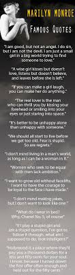 Marilyn Monroe Famous Quotes I Have Never Thought Marilyn Was A Great Person But She Fasinates Me So Much Monroe Quotes Marilyn Monroe Quotes Marilyn Quotes