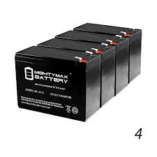 12v 10ah Hcf Pacelite 737 Light Commuter Scooter Battery 4 Pack Mighty Max Battery Brand Product You Electric Bike Battery Charger Accessories Mighty Max