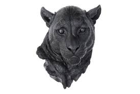 Faux Taxidermy Mountain Lion Head Mount Wall Decor Black Etsy Faux Taxidermy Animal Heads Black Mountain Lion