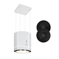 260 Sur Klarstein Tron Ambience Hotte Ilot Aspirante O 38 Cm 540 M H 3 Vitesses Classe A Blanche Hotte Decorative Murale Achat Prix Fnac