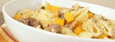 Nick Stellino- Pasta With Sausage And Butternut Squash Pasta Dishes Sausage Pasta Italian Sausage Pasta