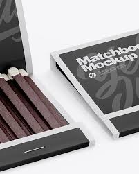 Download Two Matchbooks Mockup In Packaging Mockups On Yellow Images Object Mockups PSD Mockup Templates