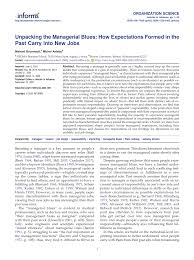 Let indeed make a hire for you! Pdf Unpacking The Managerial Blues How Expectations Formed In The Past Carry Into New Jobs