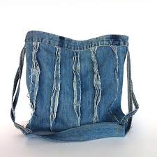 Shoulder Tote Bag Recycled Shoulder Bag Vegan Denim By Sisoibags Bags Denim Tote Bags Denim Tote