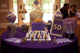 Purple and gold birthday party decorations. 50th Birthday Purple And Gold Party Decoration Ideas Novocom Top