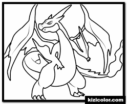 • charizard coloring page pokemon coloring book music: Mega Charizard Y Pokemon Free Print And Color Online