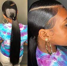 Rabake Hair Brazilian Straight Human Hair 3 Bundles With Closure 8a Brazilian Virgin Hair Straight Ponytail Hairstyles Straight Hairstyles Sleek Ponytail