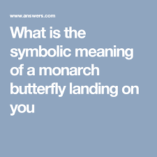 What Is The Symbolic Meaning Of A Monarch Butterfly Landing On You Monarch Butterfly Meaning Monarch Butterfly Butterfly Symbolism