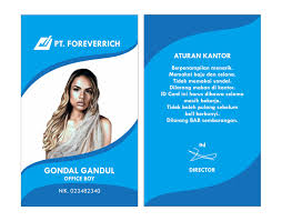 Maybe you would like to learn more about one of these? Template Id Card Karyawan Perusahaan Nuansa Biru Mas Vian