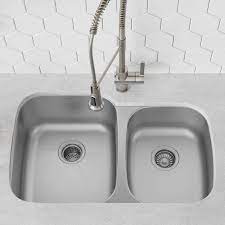Get it by fri, jul 9. Kraus Kbu25 32 Inch Undermount 60 40 Double Bowl 16 Gauge Stainless Steel Kitchen Sink Kitchen Fixtures Kitchen Sinks Ekbotefurniture Com