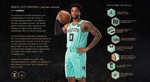 Dark blue on the floor and sky blue on the outside are pretty fitting for the returning charlotte hornets. Charlotte Hornets Break Out The Mint For Latest City Edition Uniforms
