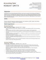 Dec 10, 2019 · resume objective examples for an it resume. Accounting Tutor Resume Samples Qwikresume